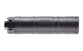 Daniel Defense .30 caliber suppressor with black cerakote finish.